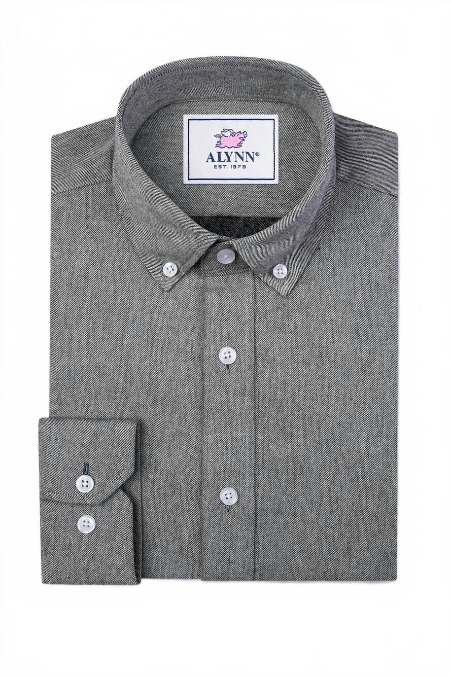 NEW ALYNN men's caden casual untuckable casual fit dress shirt in black
